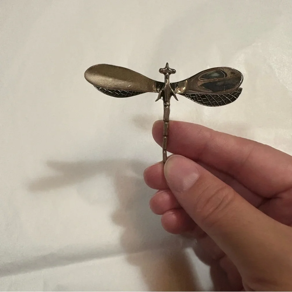 VGT Mexico Sterling Silver 3D Figural Dragonfly Brooch Pin